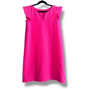 Vineyard Vines Girls Hot Pink Flutter Sleeve Performance Shift Dress Size 12